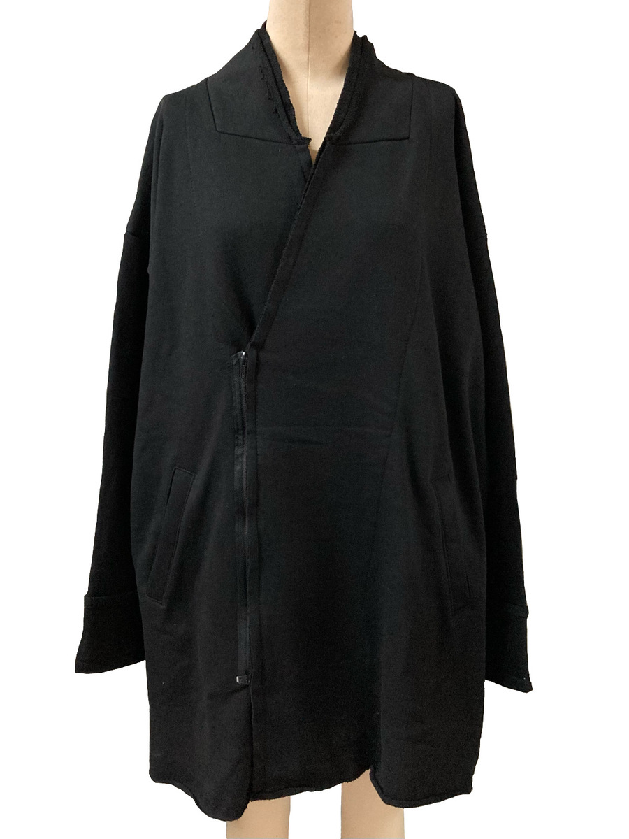 トップス HELLCATPUNKS drape cardigan ZIP付きビッグカーデ