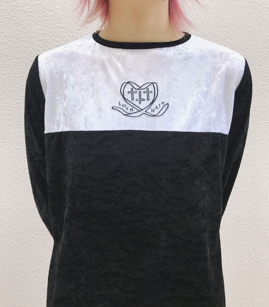 刺繍ロングベロアワンピース/HELLCATPUNKS(ヘルキャットパンクス) 通販