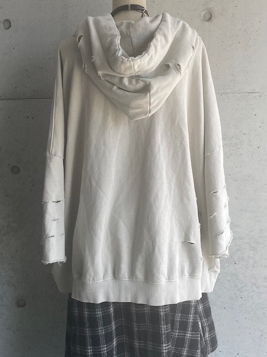 ダメージビッグフーディー/HELLCATPUNKS(ヘルキャットパンクス