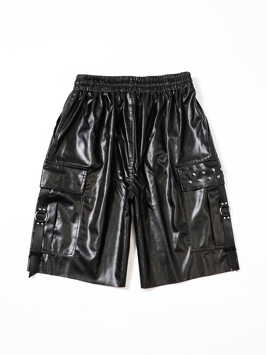Ohotoro Leather Short Pants フェイクレザーパンツ フェイクレザーショートパンツ | ファッション通販サイト NUGU