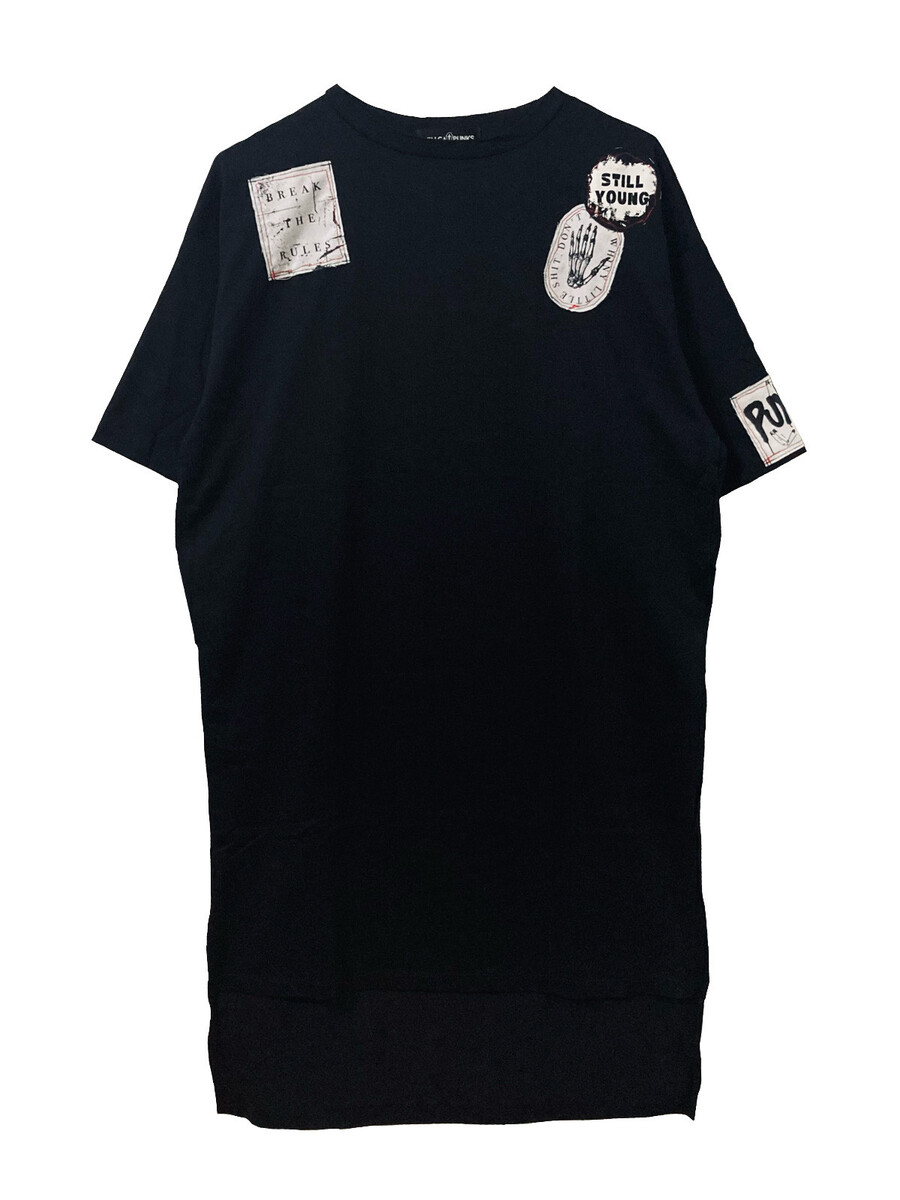 パッチ付きビッグTシャツ/HELLCATPUNKS(ヘルキャットパンクス