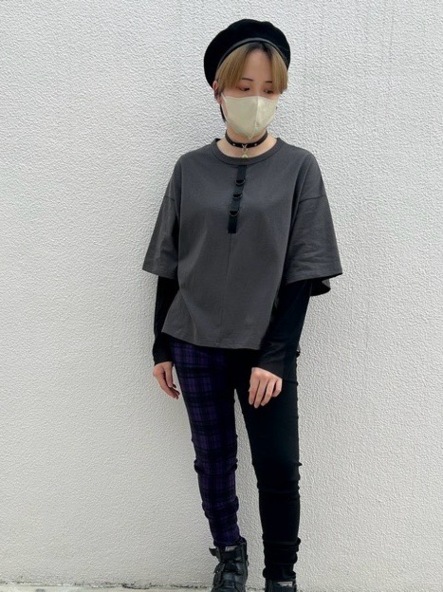 メッシュスリーブレイヤードTシャツ