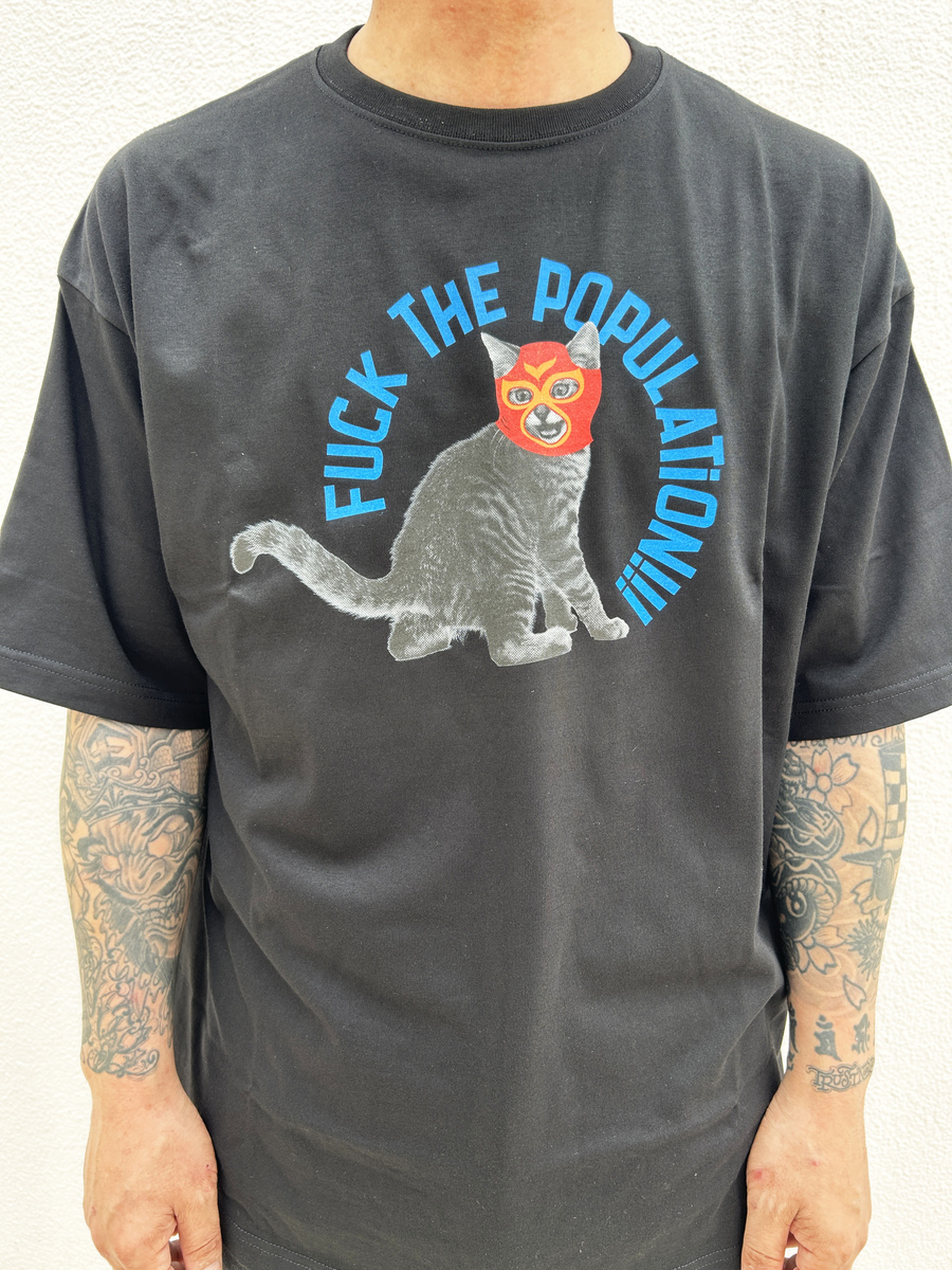 にゃん座プロレス ビッグTシャツ/HELLCATPUNKS(ヘルキャット