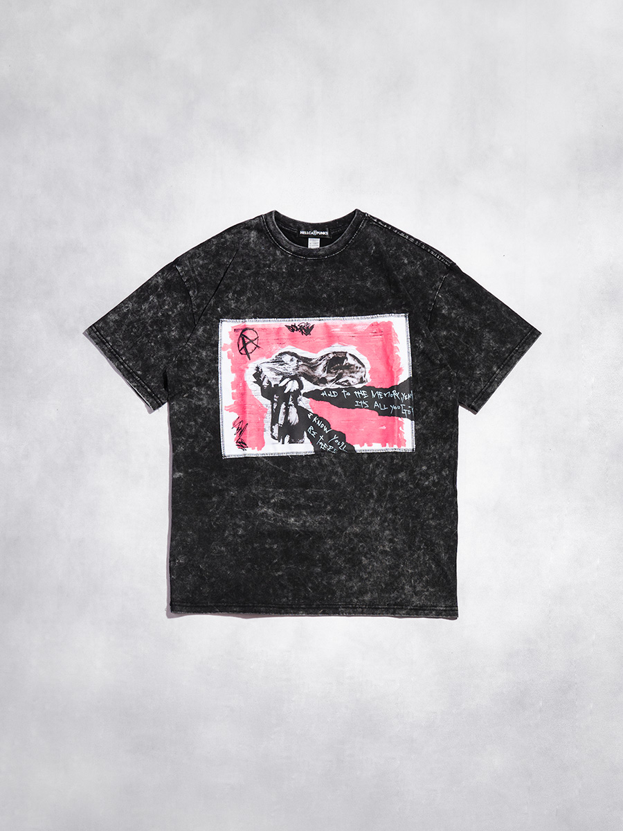 HELL CAT PUNKS スカルプリント Tシャツ Sサイズ ブラック HELLCATPUNKS（ヘルキャットパンクス） (@hellcatpunks