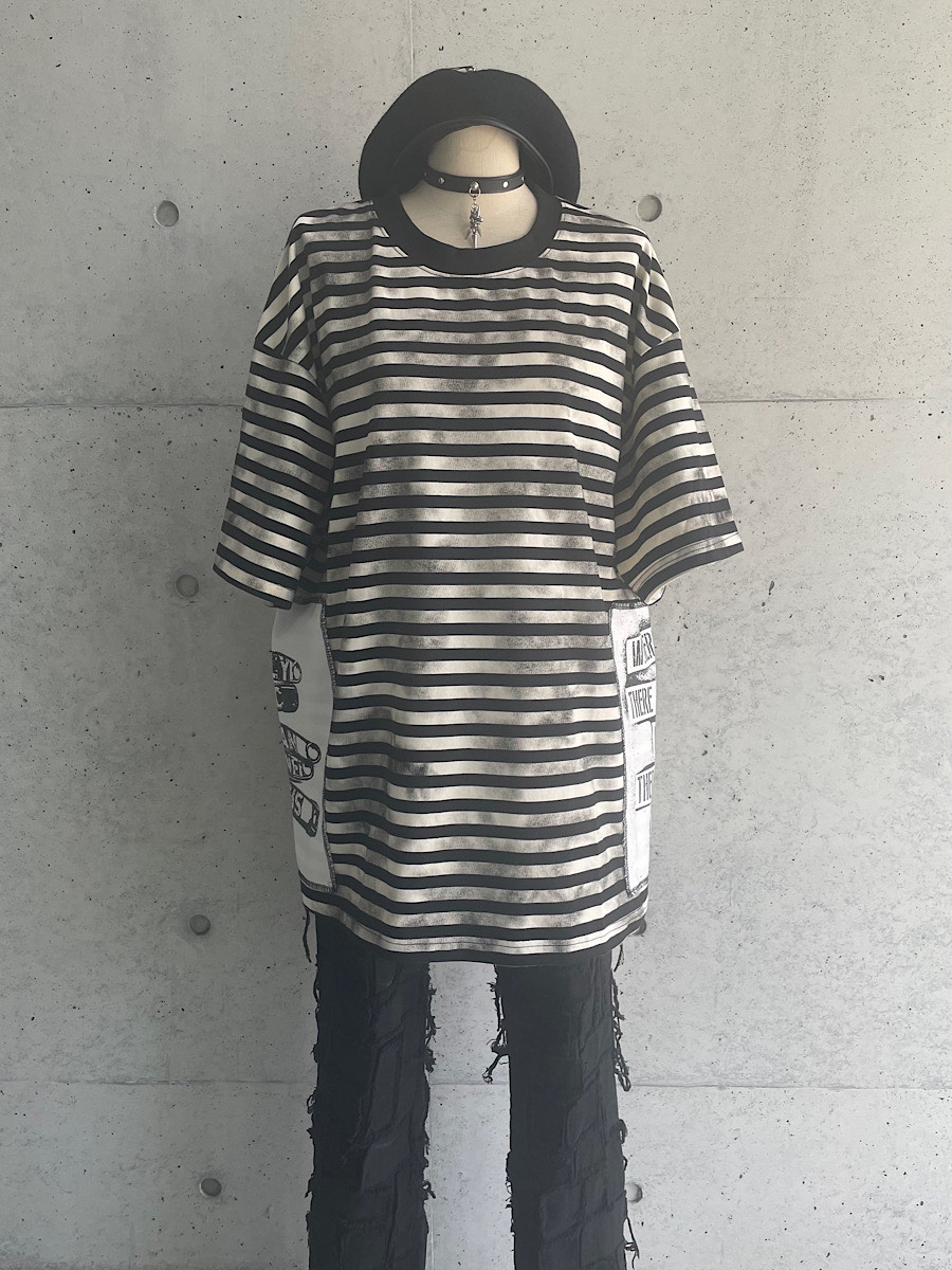 ヘルキャットパンクス ガーゼカットソー ダメージ加工 ロック