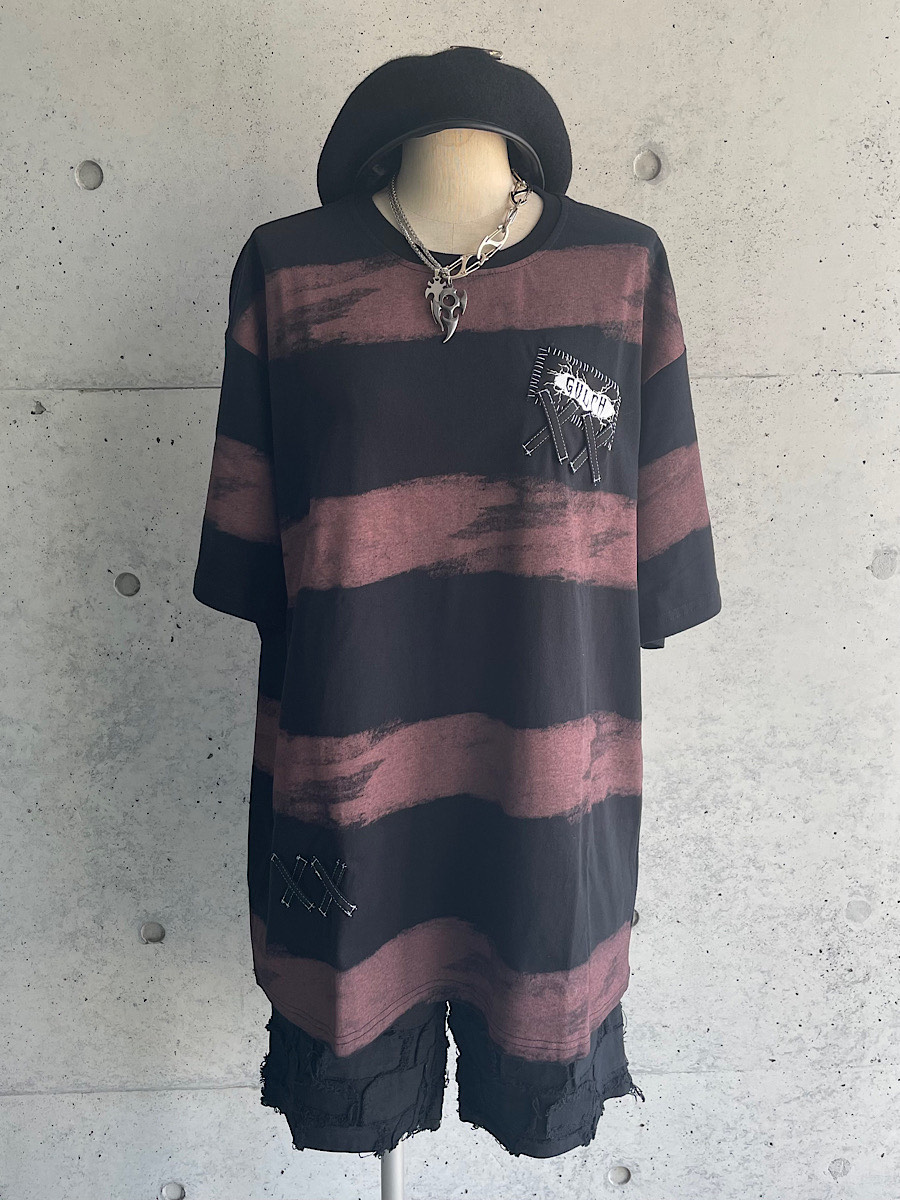 Tシャツ 半袖 パッチ ベルト ブラック ホワイト ジェンダーレス ユニセックス 男女兼用 HELLCATPUNKS ヘルキャットパンクス ベルト付きビッグTシャツ ボーンTシャツ/HELLCATPUNKS(ヘルキャットパンクス) 通販