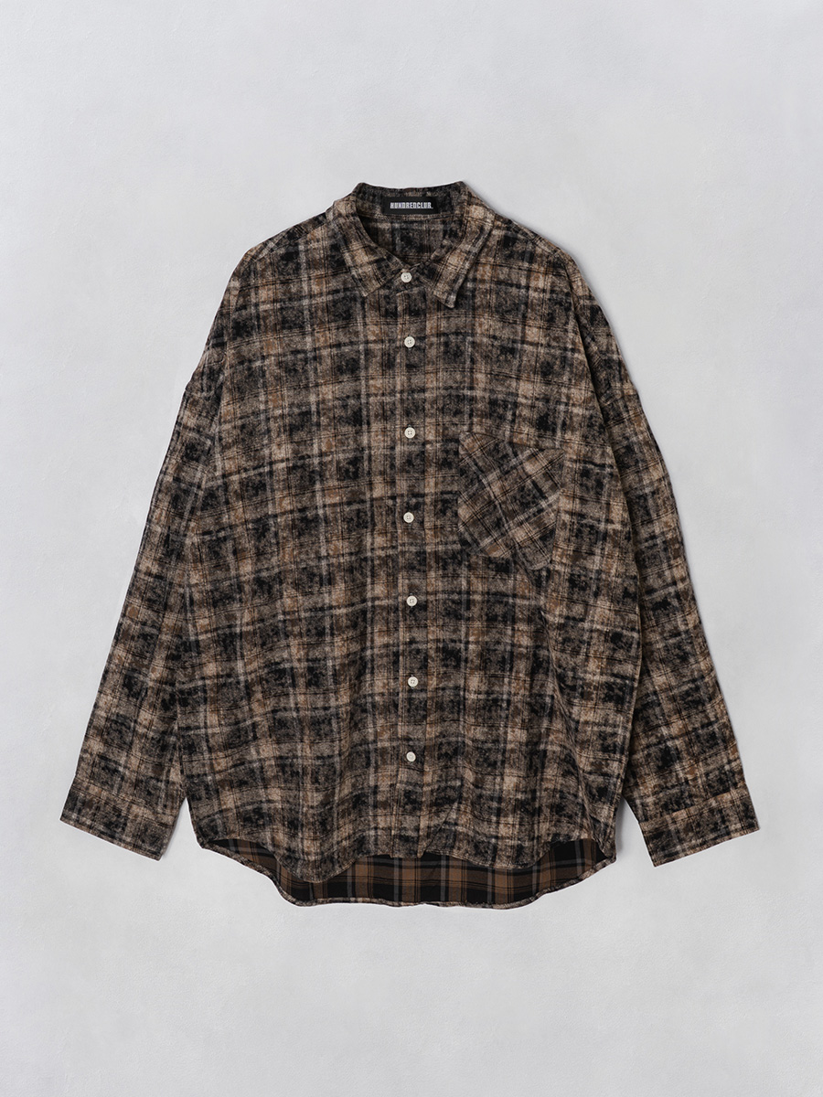 チェックウォッシュシャツ