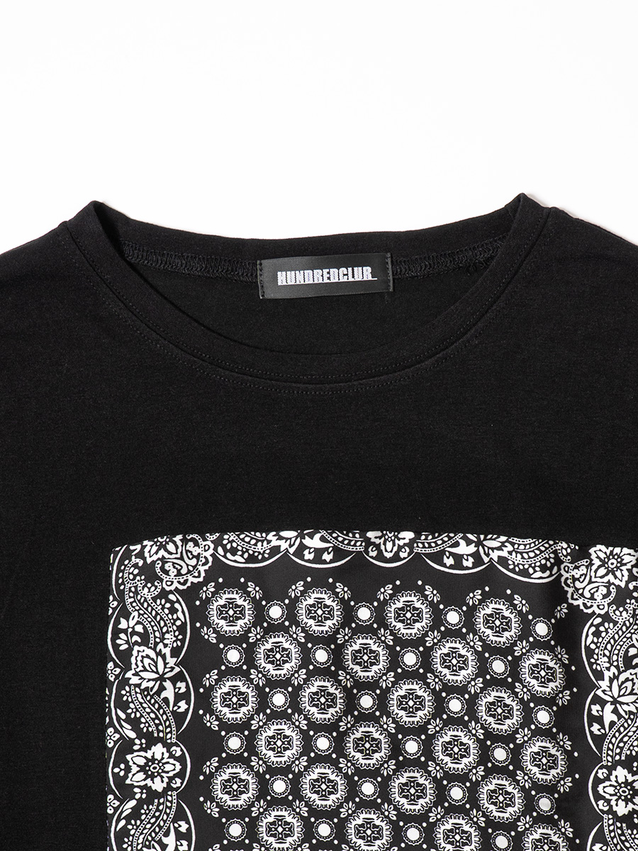 バンダナ柄切り替えTシャツ/HUNDREDCLUB(ハンドレッドクラブ) 通販