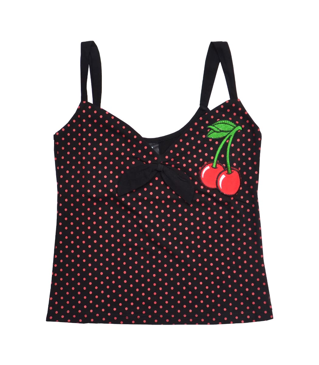 チェリー ドット柄タンクトップ